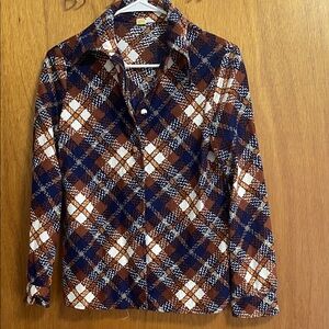 Plaid Button-Up Shirt